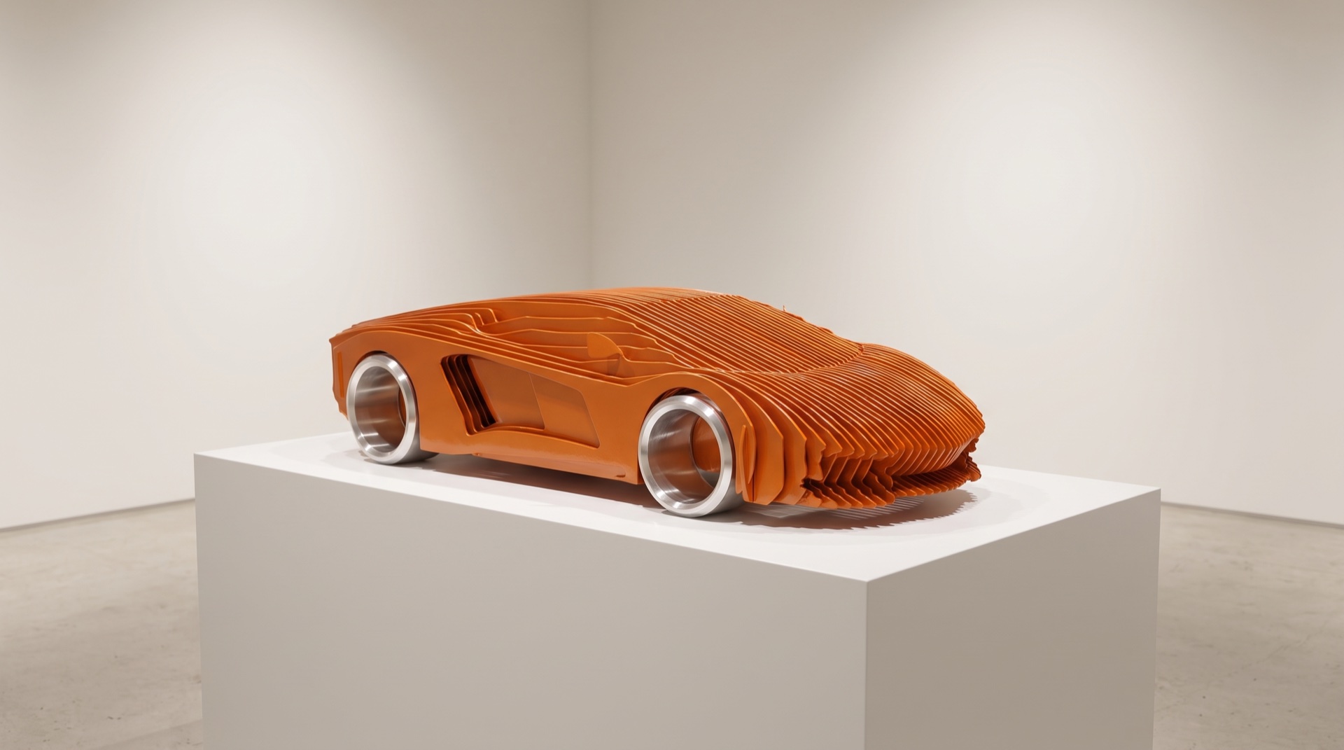A peça em exposição de galeria